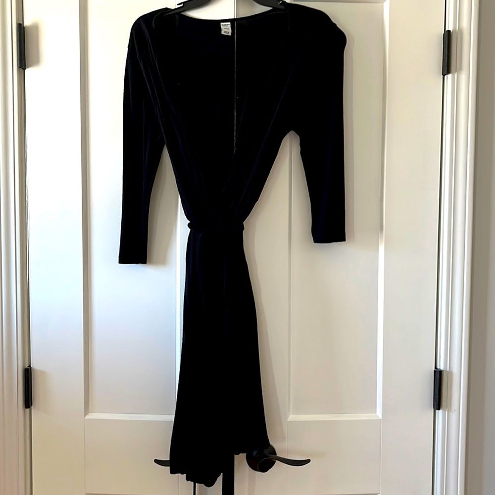 Black wrap dress